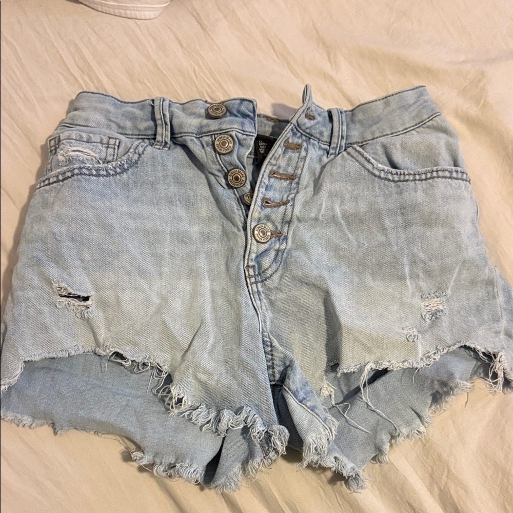 Rewash brand Light Blue Distressed Denim Shorts